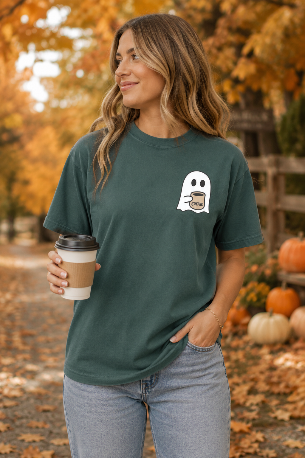 Coffee Ghost Pocket Tee