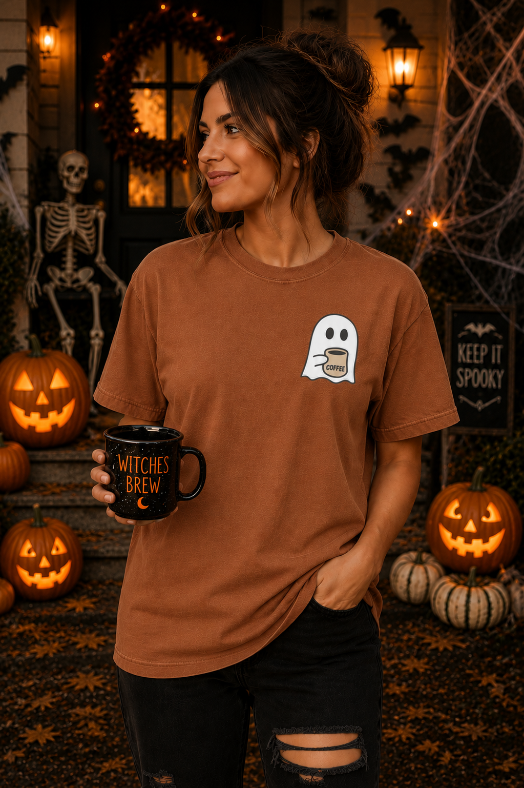 Coffee Ghost Pocket Tee
