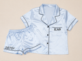 KAPPA ALPHA THETA BLUE SATIN PAJAMA SET