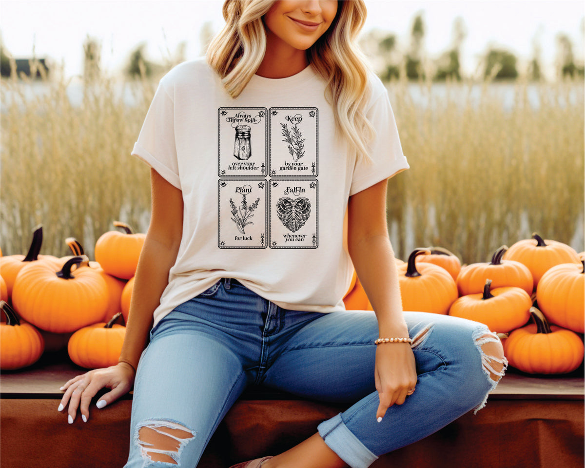 Cottagecore Tarot-Inspired Botanical Tee
